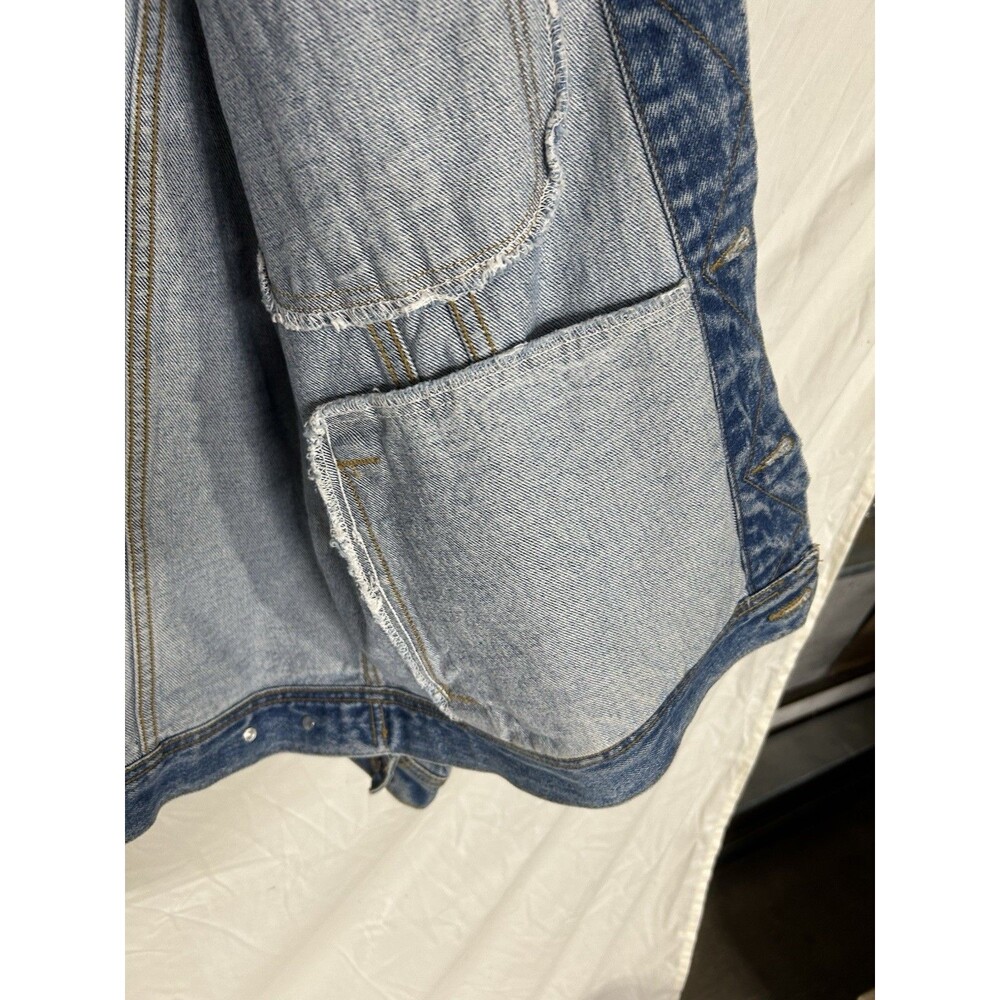 Vintage Levis Denim Jacket Mens Blue Jean Grunge 90s Y2K Pennsylvania Railroad - Picture 13 of 16
